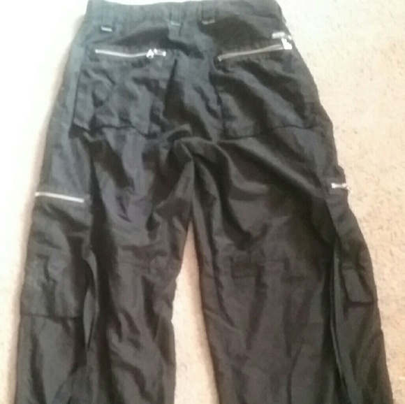 🎶💀Black pants with strings at the bottom🎶💀 - Picture 2 of 2